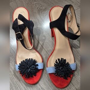 Stylish Red and Navy Women's Sandals